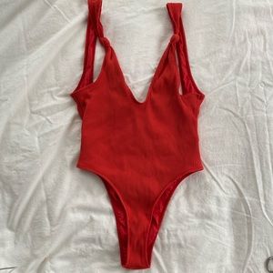 Minimale ANIMALE red swimsuit one piece sz L